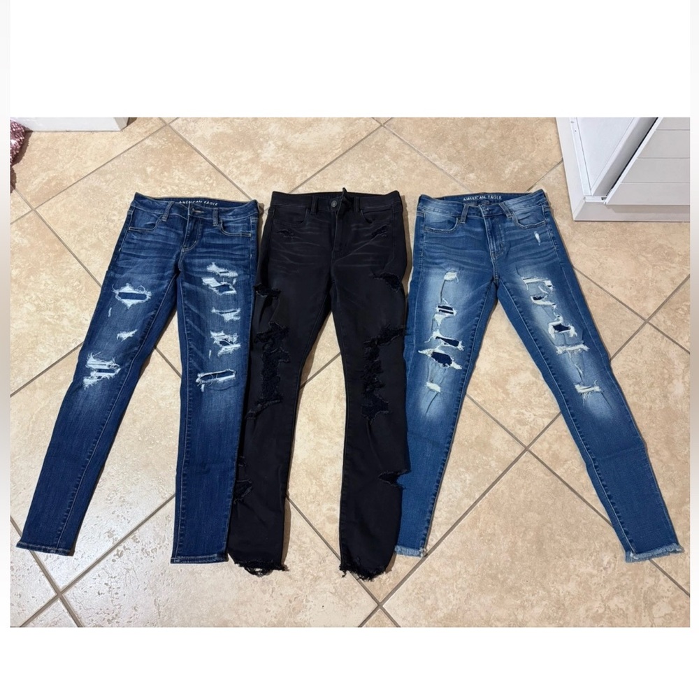 American Eagle Next Level Stretch Jeans Size 4 3pc lot
